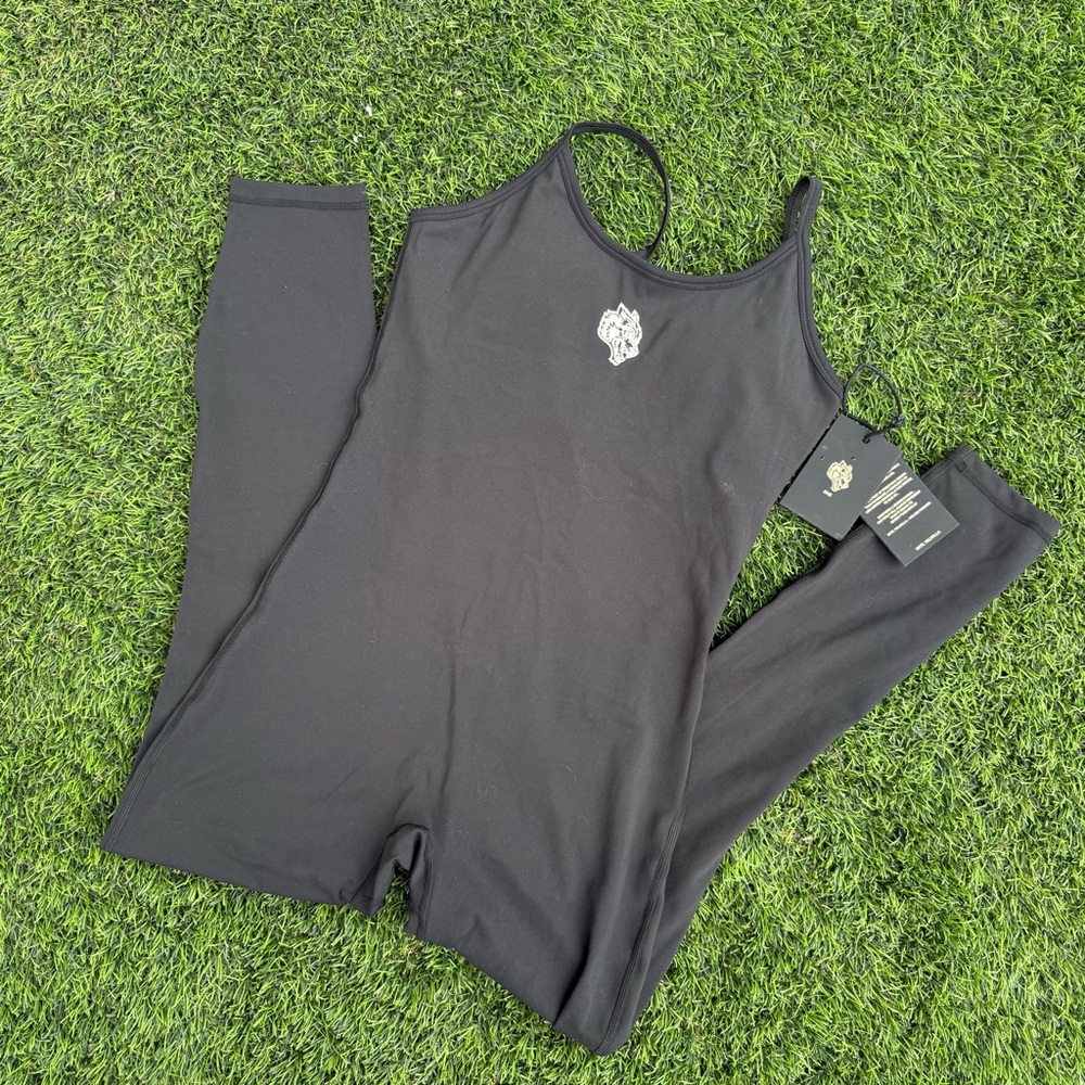 Darc Sport Black One-Piece Jumpsuit with Wolves logo
